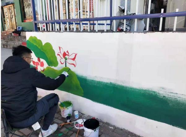 文明特色創(chuàng  )意景觀(guān)墻亮相河北衡水市區